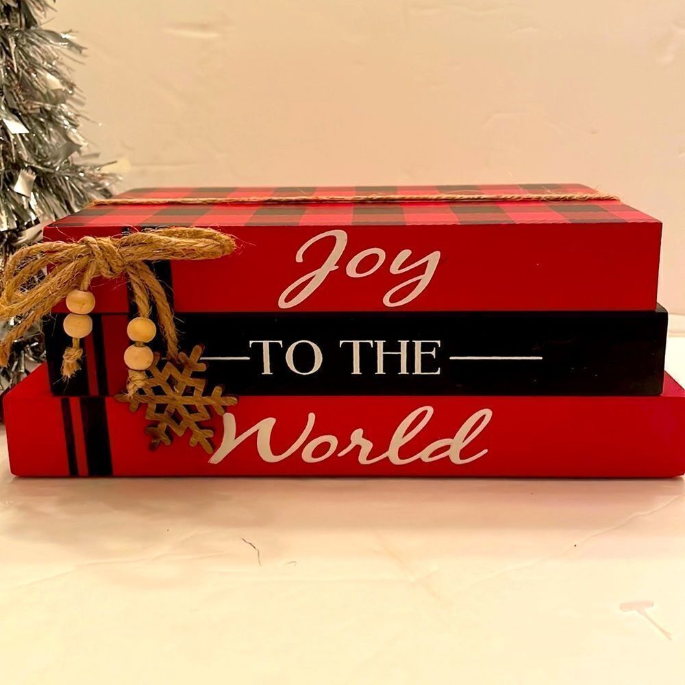 447 - ‘JOY TO THE WORLD’ DECORATIVE WOODEN BLOCK